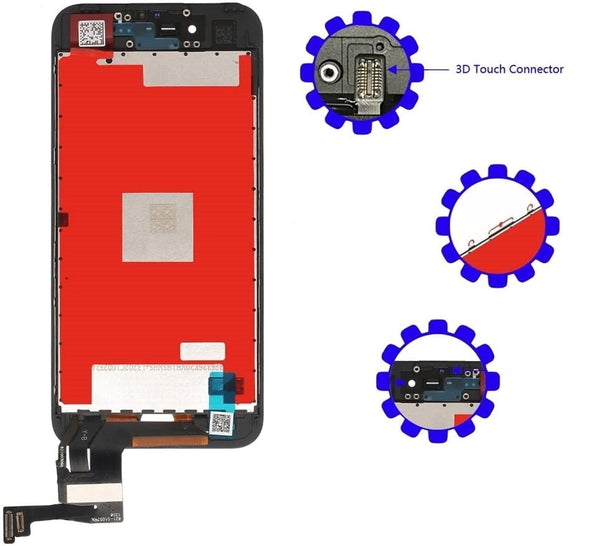 Ecran LCD + Vitre Tactile sur Chassis pour iPhone 8 - NOIR