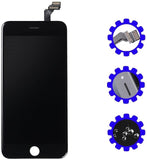 Ecran LCD + Vitre Tactile sur Chassis pour iPhone 6 Plus - NOIR