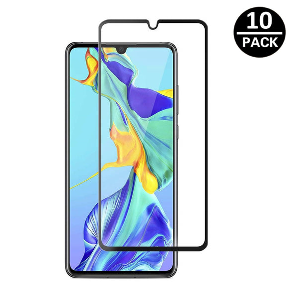 Film de protection en Verre trempé 3D bords noir pour Huawei P30 Lite