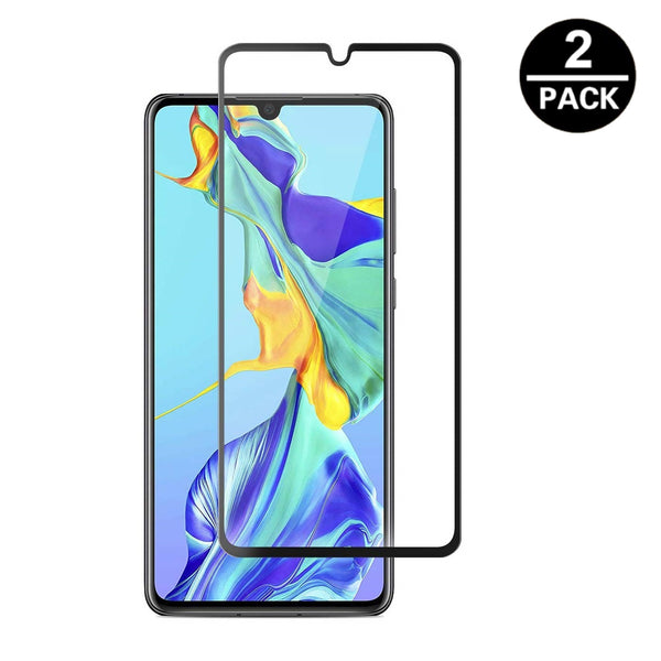 Film de protection en Verre trempé 3D bords noir pour Huawei P30