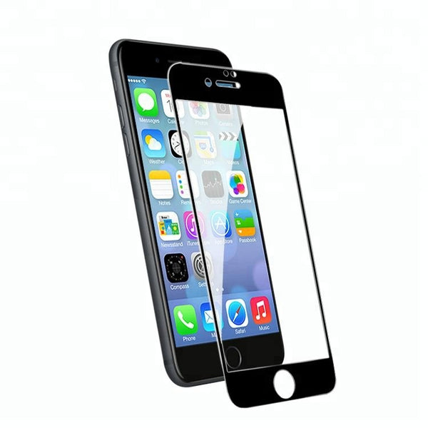 Film de protection en Verre trempé 3D bords noir courbés pour Apple iPhone