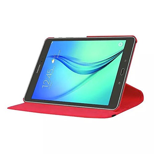Housse Etui Rouge pour Samsung Galaxy Tab S2 9.7 SM-T810 T815 Coque avec Support Rotatif 360°
