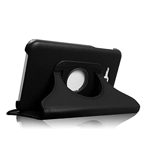 Housse Etui Noir pour Samsung Galaxy Tab 3 Lite T110 T111 Coque avec Support Rotatif 360°