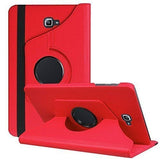 Housse Etui Rouge pour Samsung Galaxy Tab A6 10.1 SM-T580 T585 Coque avec Support Rotatif 360°