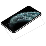 Coque de protection marbre bleu + Film de protection couverture complète Verre trempé pour iPhone 11 Pro