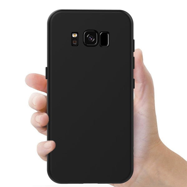 Film de protection en Verre trempé incurvé Noir + coque de protection Noir pour Samsung Galaxy S8 Plus