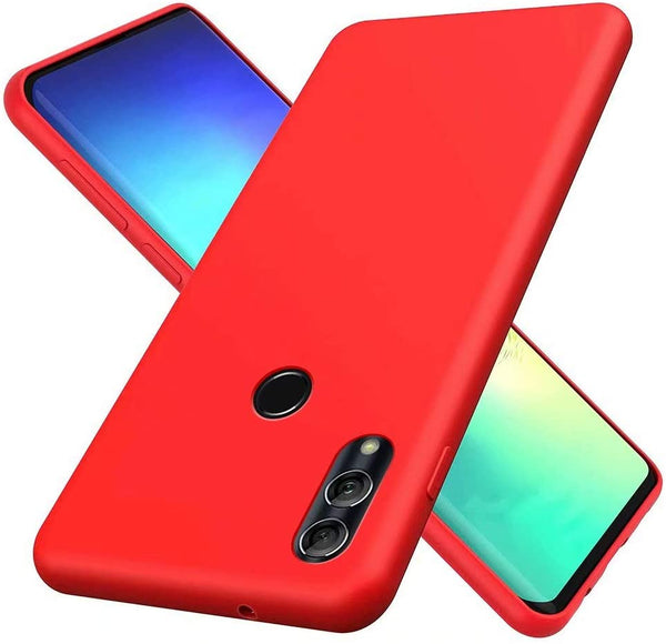 Coque de protection Rouge + Verre trempé bords noir pour Huawei P Smart 2019