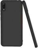 Coque de protection Noir + Verre trempé bords noir pour Huawei Y6 2019