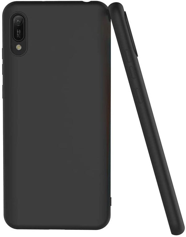 Coque de protection Noir + Film de protection en Verre trempé pour Huawei Y5 2019