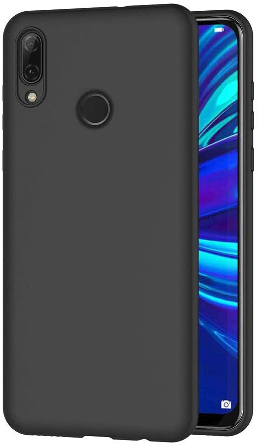 Coque de protection Noir + Verre trempé bords noir pour Huawei P Smart 2019