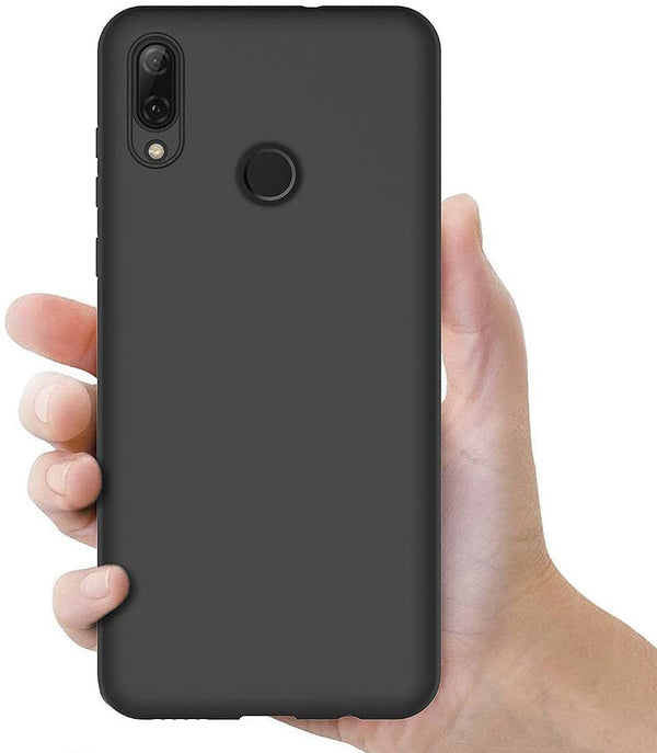 Coque de protection Noir + Verre trempé bords noir pour Huawei P Smart 2019