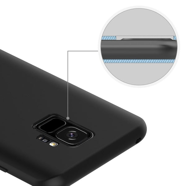 Coque silicone gel ultra mince noir pour Samsung Galaxy S9