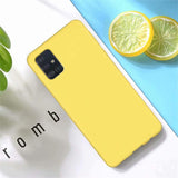 Coque silicone gel Jaune ultra mince pour Samsung A71