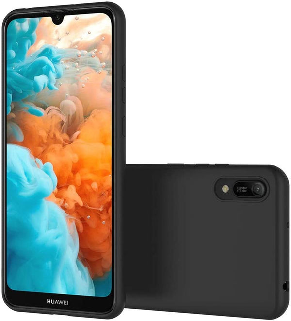 Coque de protection Noir + Film de protection en Verre trempé pour Huawei Y6 2019