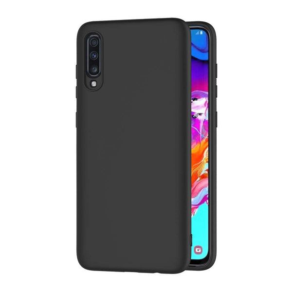 Coque de protection Noir + Film de protection en Verre trempé pour Samsung A70