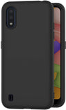 Coque de protection Noir + Verre trempé bords noir pour Samsung A01