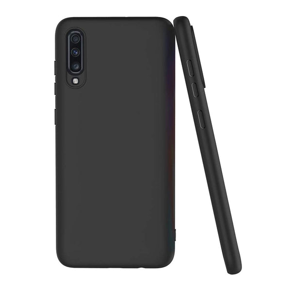 Coque de protection Noir + Film de protection en Verre trempé pour Samsung A70