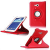 Housse Etui Rouge pour Samsung Galaxy Tab 3 Lite T110 T111 Coque avec Support Rotatif 360°