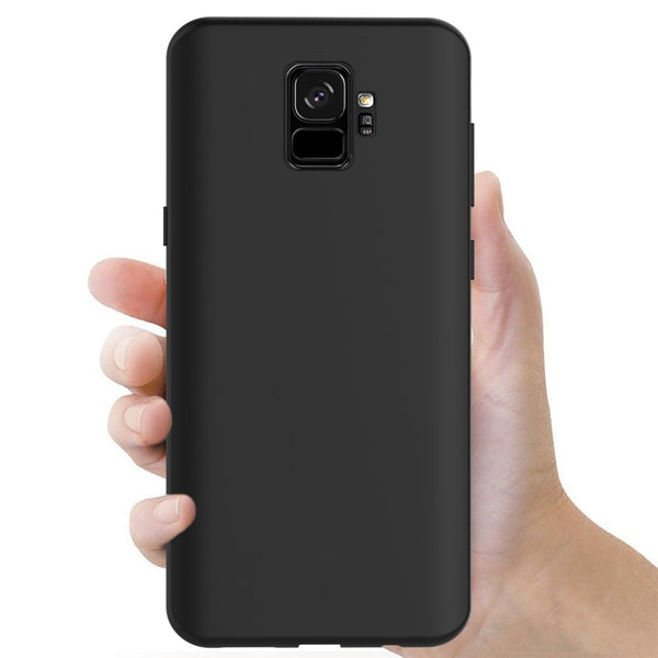 Film de protection en Verre trempé incurvé Noir + coque de protection Noir pour Samsung Galaxy S9 Plus