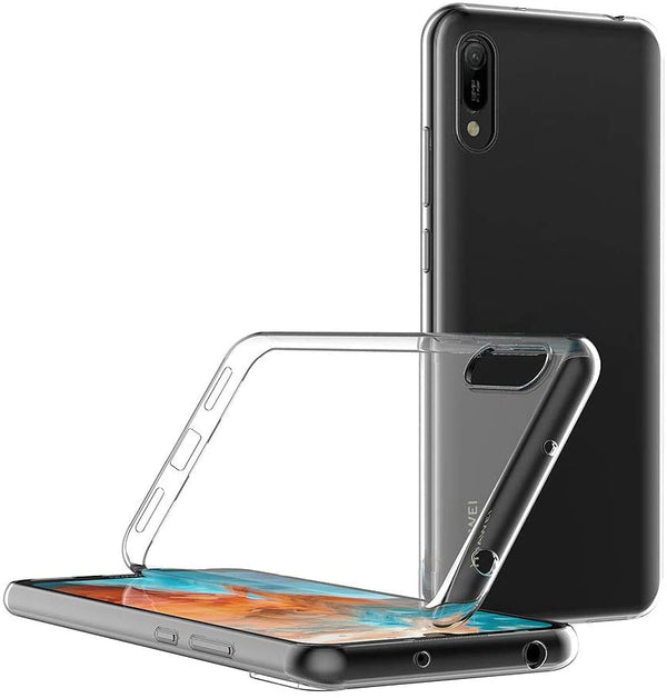 Coque de protection transparente + Film de protection en Verre trempé pour Huawei Y5 2019