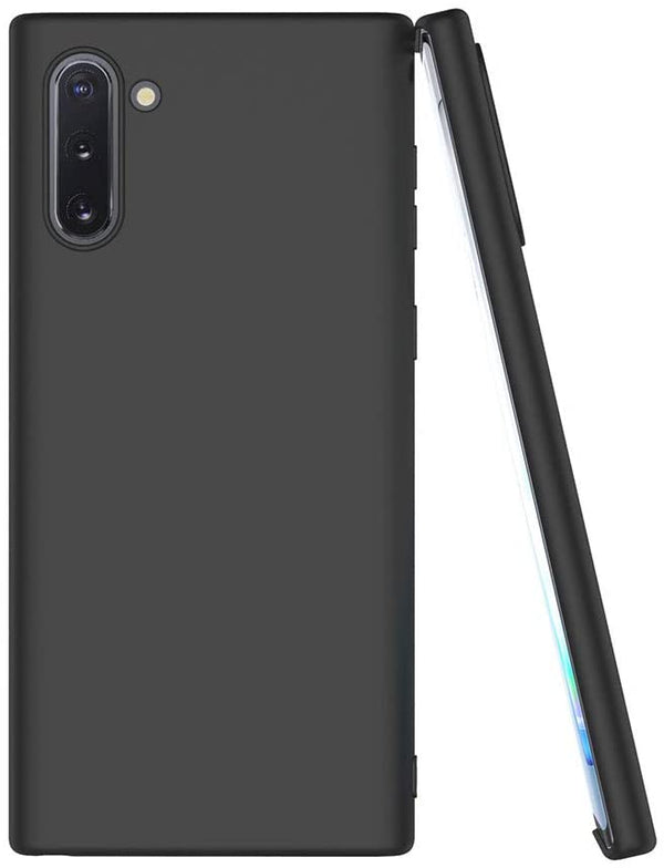 Film de protection en Verre trempé noir + coque de protection noir pour Samsung Galaxy Note 10
