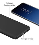 Film de protection en Verre trempé incurvé + coque de protection Noir pour Samsung Galaxy S9 Plus
