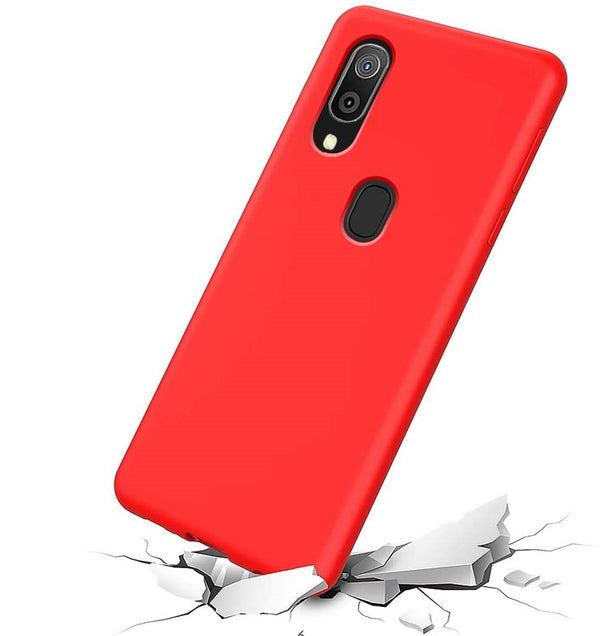 Coque de protection Rouge + Film de protection en Verre trempé pour Samsung A40