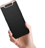 Coque de protection Noir + Verre trempé bords noir pour Samsung A80