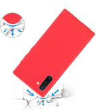 Film de protection en Verre trempé noir + coque de protection rouge pour Samsung Galaxy Note 10 Plus
