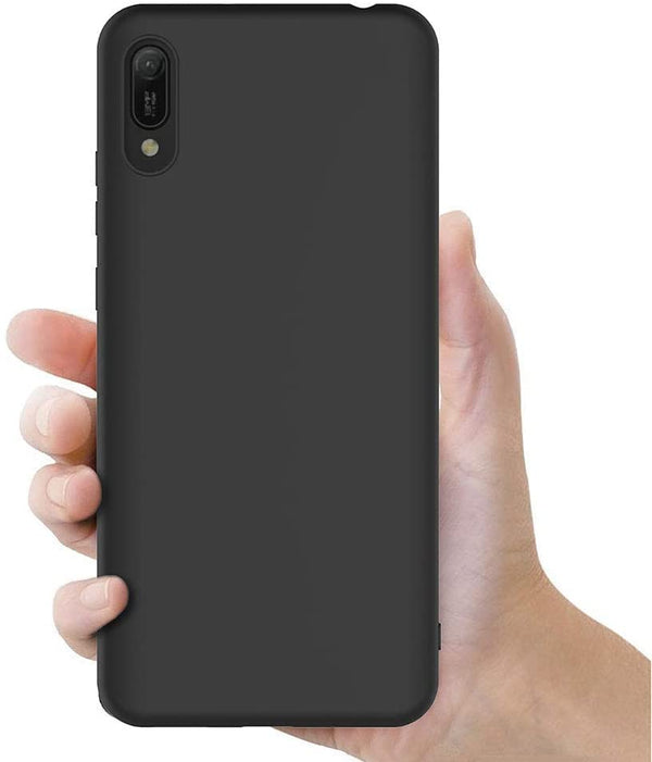 Coque de protection Noir + Film de protection en Verre trempé pour Huawei Y5 2019
