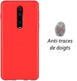 Coque de protection Rouge+ Film de protection en Verre trempé pour Xiaomi Mi 9T