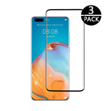 Film de protection en Verre trempé 3D bords noir courbés pour Huawei P40 Pro