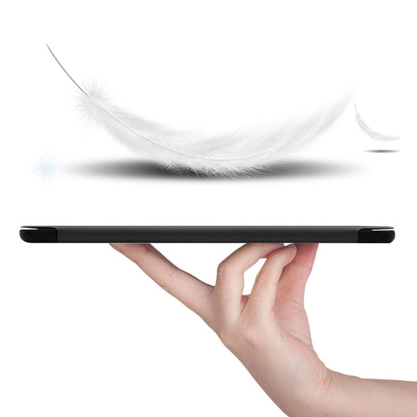 Coque Smart Noir Premium pour Samsung Galaxy Tab S5e T720 T725 + Film de protection en verre trempé