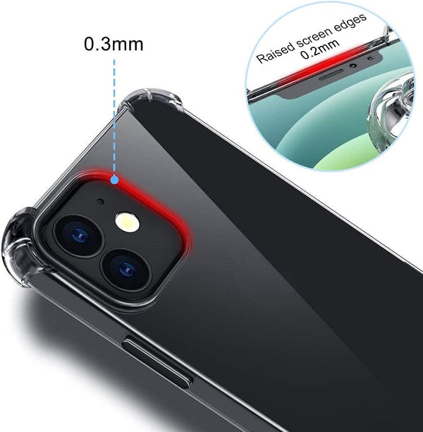 Coque Transparente avec collier cordon noir pour iPhone 12 / 12 Pro