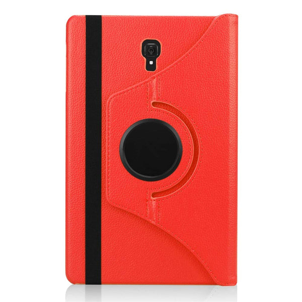 Housse Etui Rouge pour Samsung Galaxy Tab A 10.5 SM-T590 T595 Coque avec Support Rotatif 360°