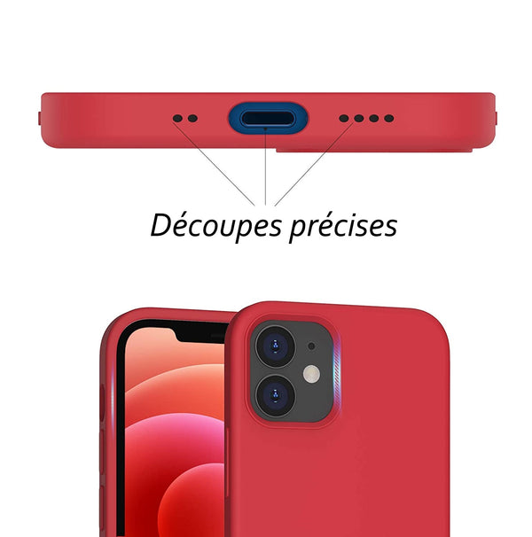 Coque silicone Rouge pour iPhone 13 Mini