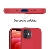 Coque silicone Rouge pour iPhone 12 Mini