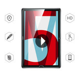 Housse Etui Noir pour Huawei MediaPad M5 10.8 Coque avec Support Rotatif 360° + Film de protection en verre trempé