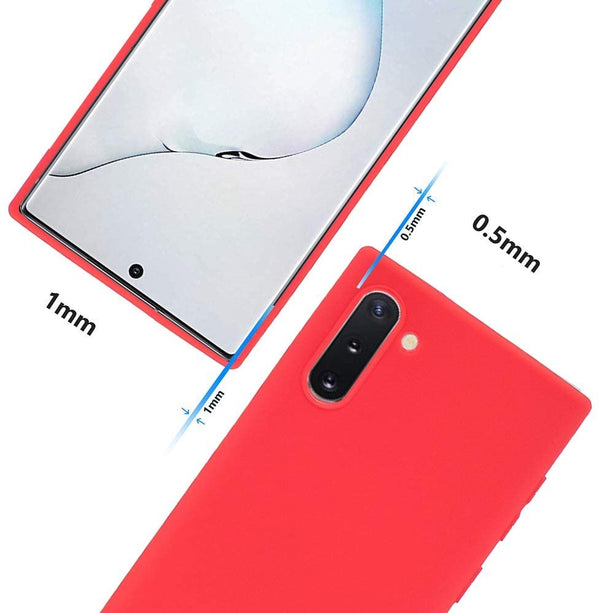 Film de protection en Verre trempé noir + coque de protection rouge pour Samsung Galaxy Note 10