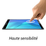 Housse Etui Noir pour Huawei MediaPad M5 8.4 Coque avec Support Rotatif 360° + Film de protection en verre trempé