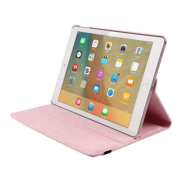 Housse Etui Rose pour Apple iPad Pro 12.9 2015/2017 Coque avec Support Rotatif 360°