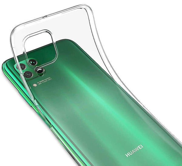 Coque de protection transparente + Verre trempé bords noir pour Huawei P40 Lite