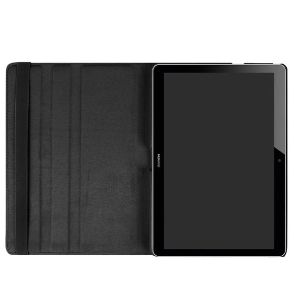 Housse Etui Noir pour Huawei MediaPad T3 10 (9.6") Coque avec Support Rotatif 360°