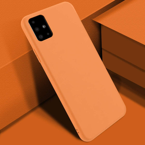 Coque silicone gel Orange ultra mince pour Samsung Galaxy S20