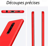 Coque de protection Rouge+ Film de protection en Verre trempé pour Xiaomi Mi 9T