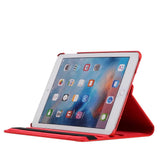 Housse Etui Rouge pour iPad 9.7 2017/2018 Coque avec Support Rotatif 360°