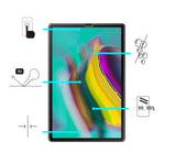 Housse Etui Rose pour Samsung Galaxy Tab S5e T720 T725 Coque avec Support Rotatif 360° + Film de protection en verre trempé
