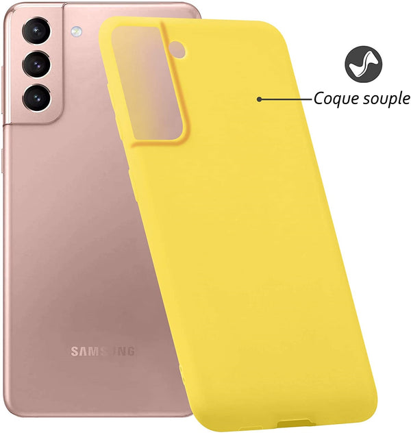 Coque silicone Jaune pour Samsung Galaxy S21 5G