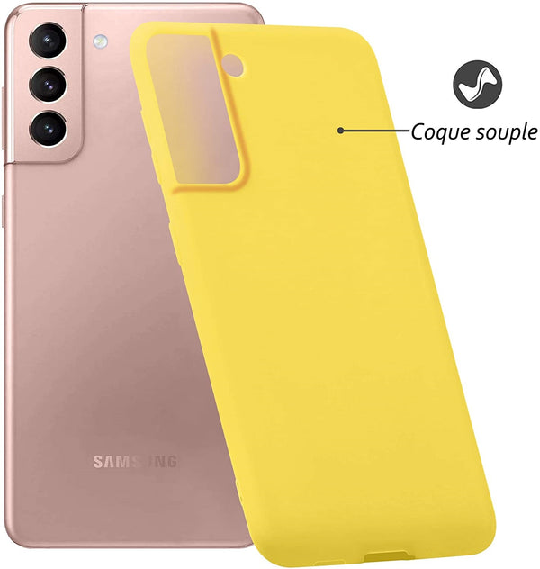 Coque silicone Jaune pour Samsung Galaxy S21 Ultra 5G
