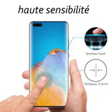 Film de protection en Verre trempé 3D bords noir courbés pour Huawei P40 Pro